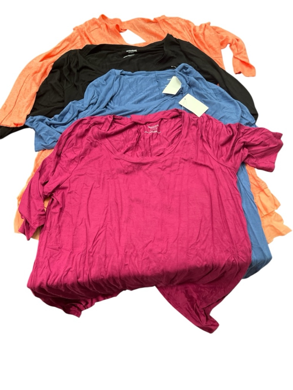 Motherhood (3) Women’s Lightweight Scoop Neck Top - Pink, Blue, Black, Orange